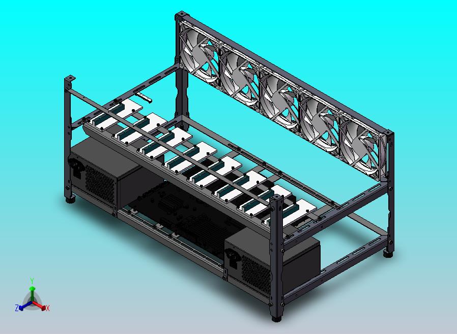 风冷式工作站模型