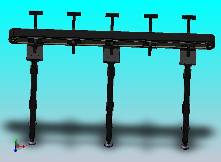 偏心物料输送带模型