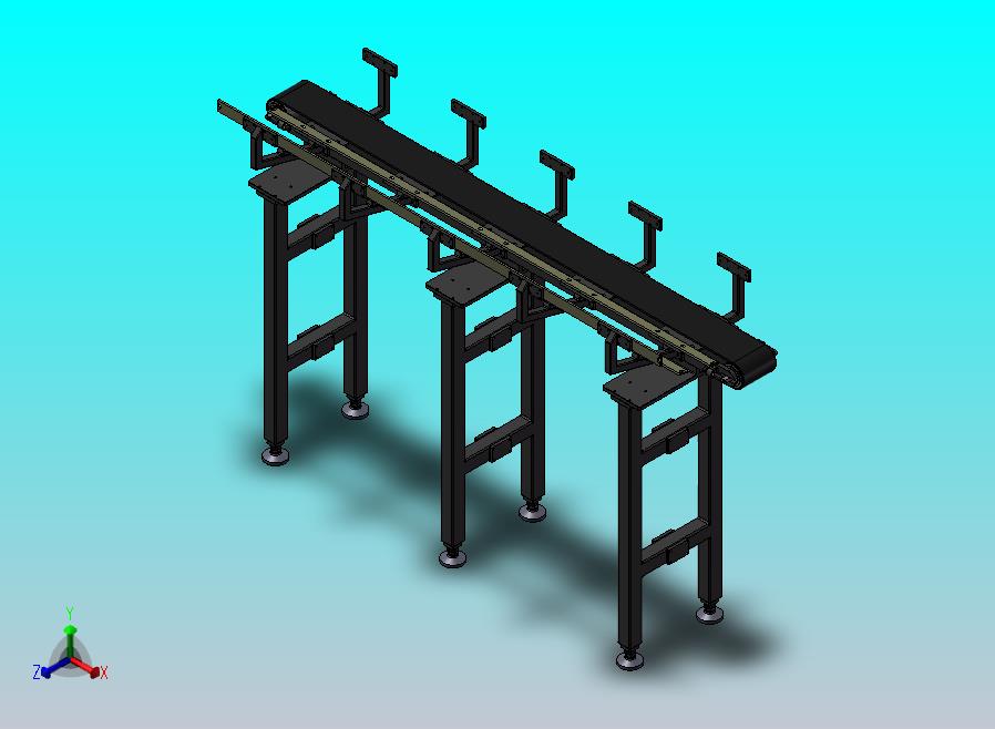 偏心物料输送带模型