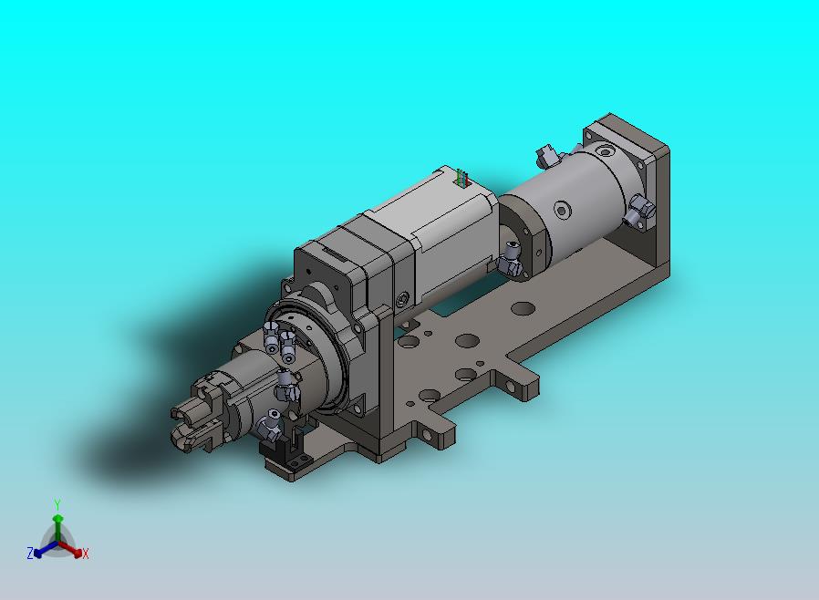 使用气动滑环的旋转夹紧机构