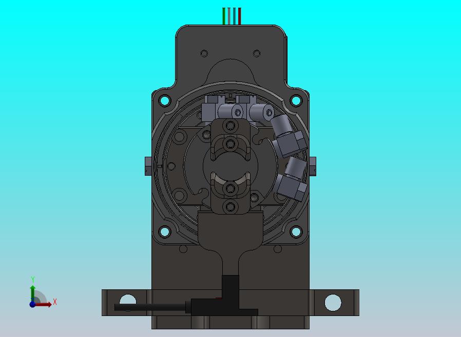 使用气动滑环的旋转夹紧机构