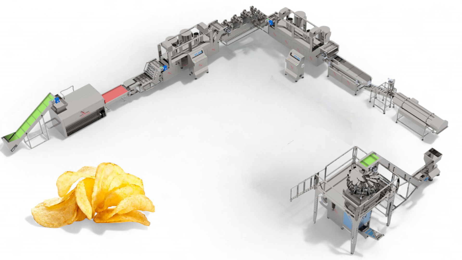 天然薯片生产线