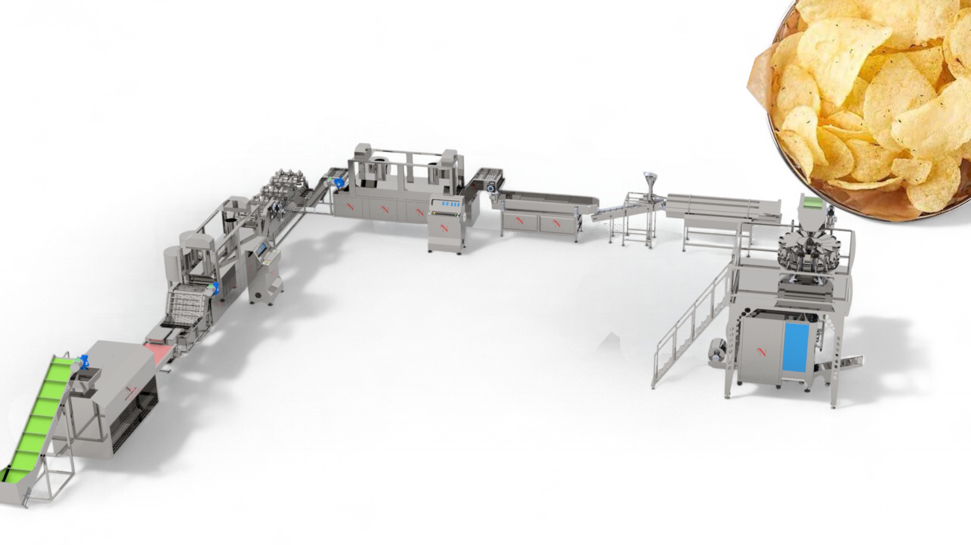 天然薯片生产线