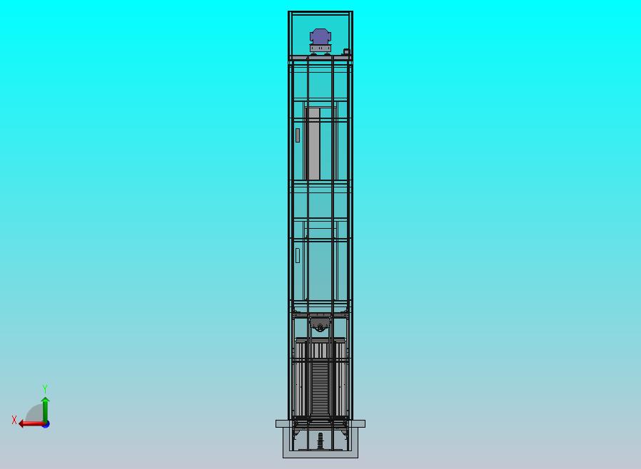 电梯中心开门-电梯全CAD设计
