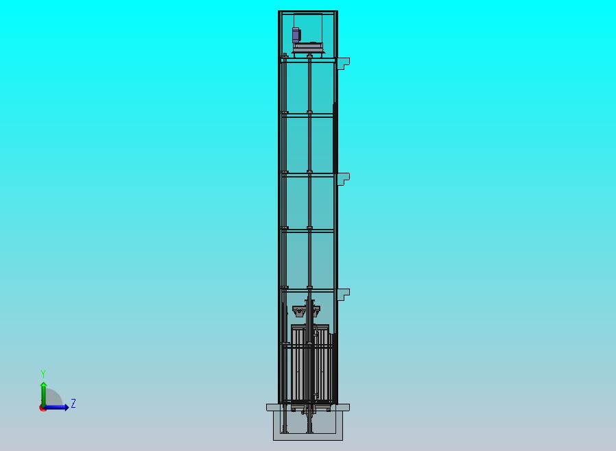 电梯中心开门-电梯全CAD设计