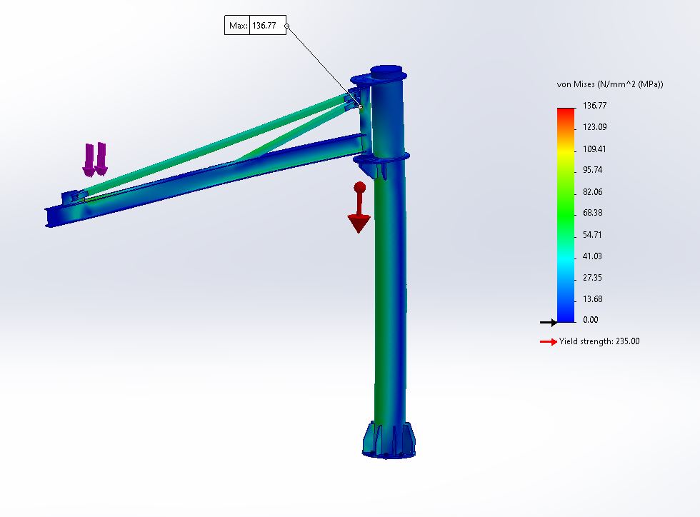旋转起重机 - 1吨，测试时为1.5吨