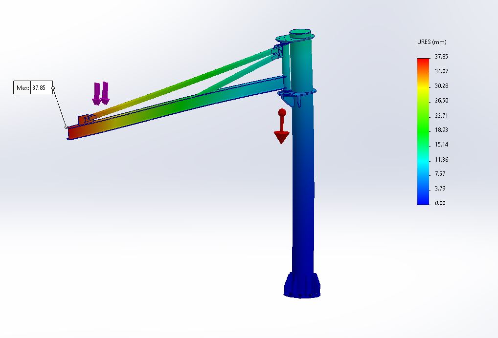 旋转起重机 - 1吨，测试时为1.5吨