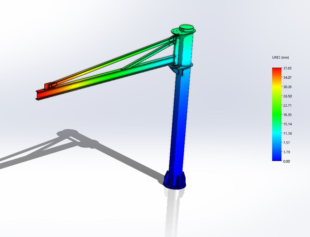 旋转起重机 - 1吨，测试时为1.5吨