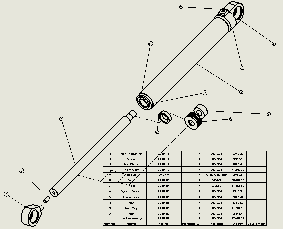 焊接式液压缸（前后安装）150x90x950毫米