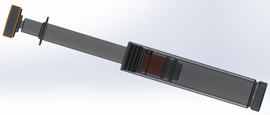 焊接式液压缸（带前杆端安装法兰）100x70x300毫米