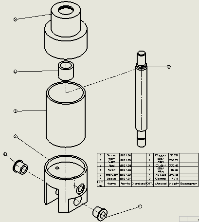 圆形气动缸 50x16x60 mm