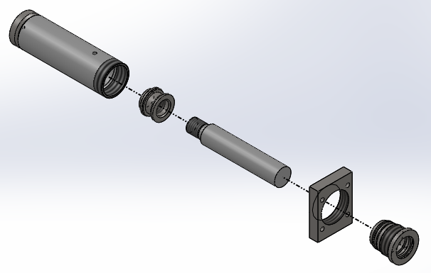 焊接式液压缸（前法兰安装）65x48x135毫米