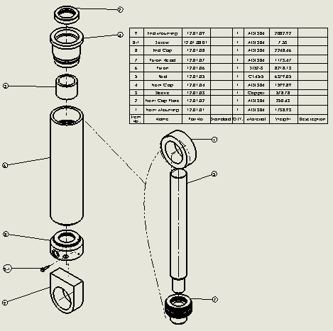 焊接式液压缸（前后安装）80x50x266.5毫米
