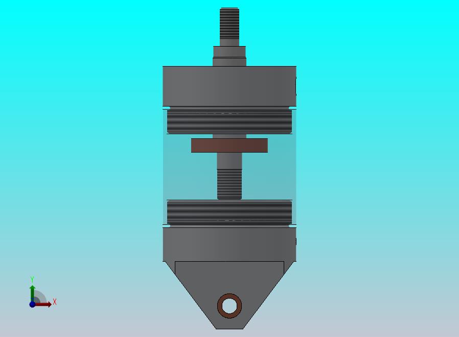 圆形气动缸（端盖安装 - 销轴）80x22x30毫米
