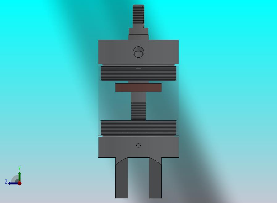 圆形气动缸（端盖安装 - 销轴）80x22x30毫米