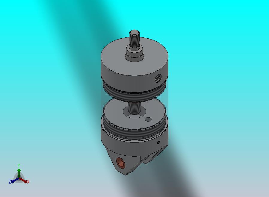 圆形气动缸（端盖安装 - 销轴）80x22x30毫米