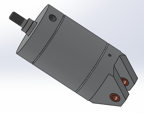 圆形气动缸（端盖安装 - 销轴）80x22x30毫米