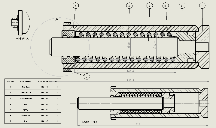 焊接式单作用液压缸 50.8x30x165 mm