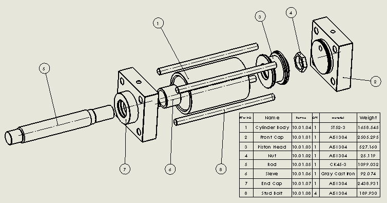 横拉杆液压缸 65x30x53.5 毫米
