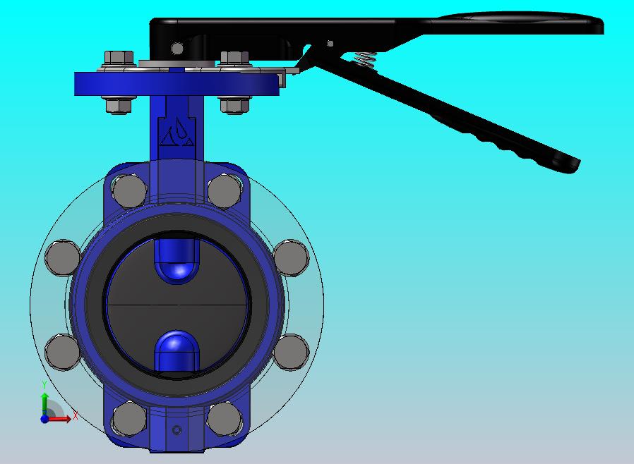 DN100对夹式蝶阀
