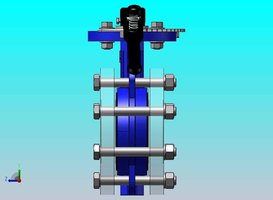 DN100对夹式蝶阀