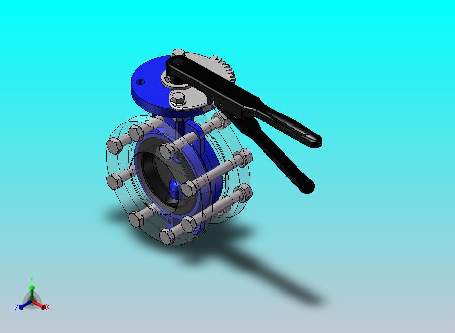 DN100对夹式蝶阀