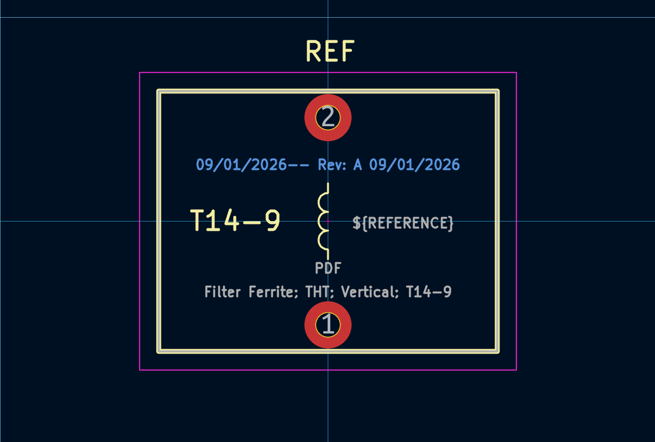 环形铁氧体“14.0x8.0x9.0”1个线圈
