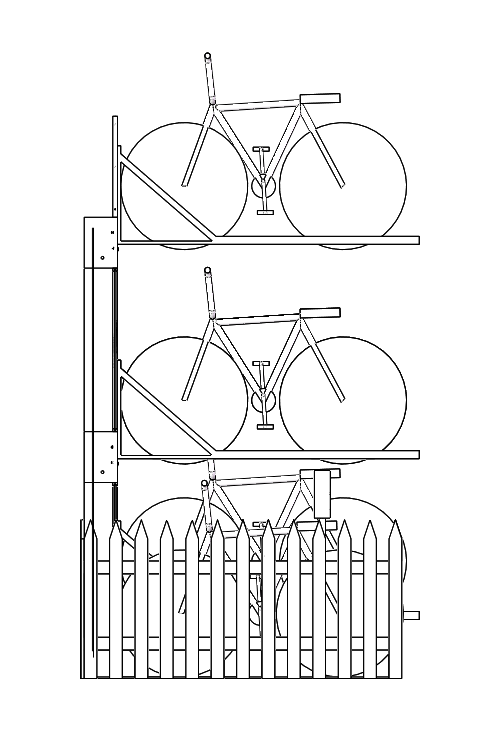 智能自行车停车位 sw+cad+说明书