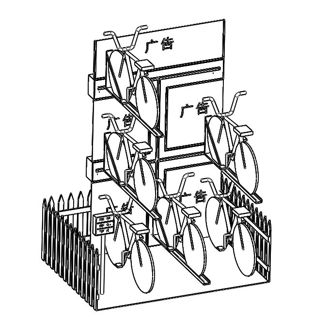 智能自行车停车位 sw+cad+说明书