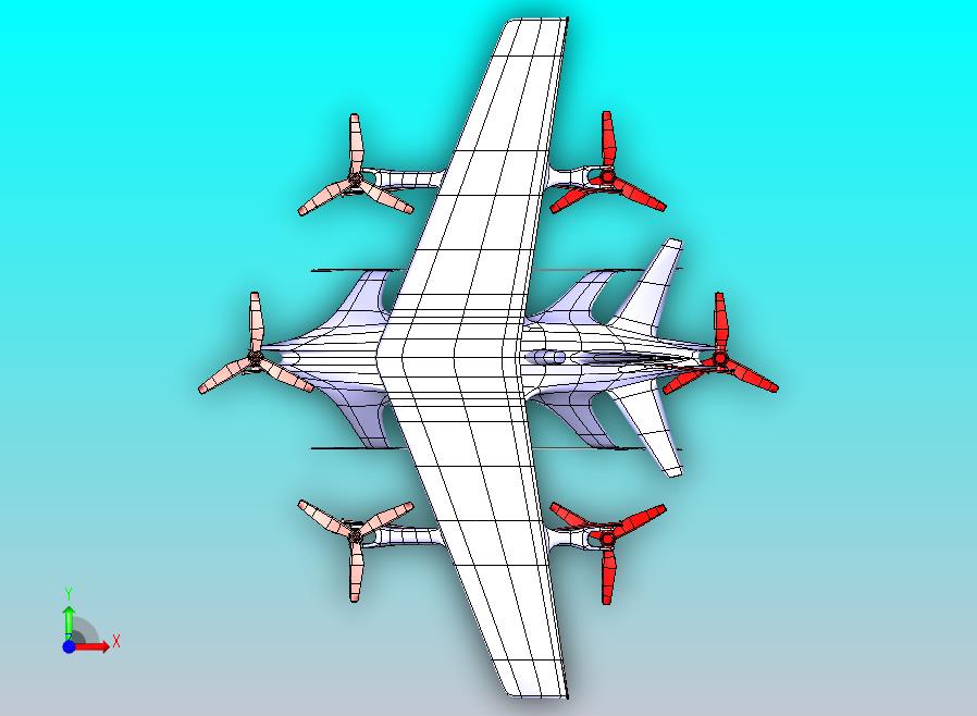 倾转旋翼无人机 CATIA格式文件
