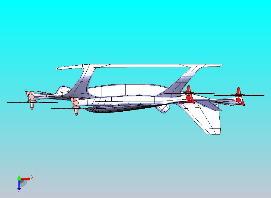 倾转旋翼无人机 CATIA格式文件