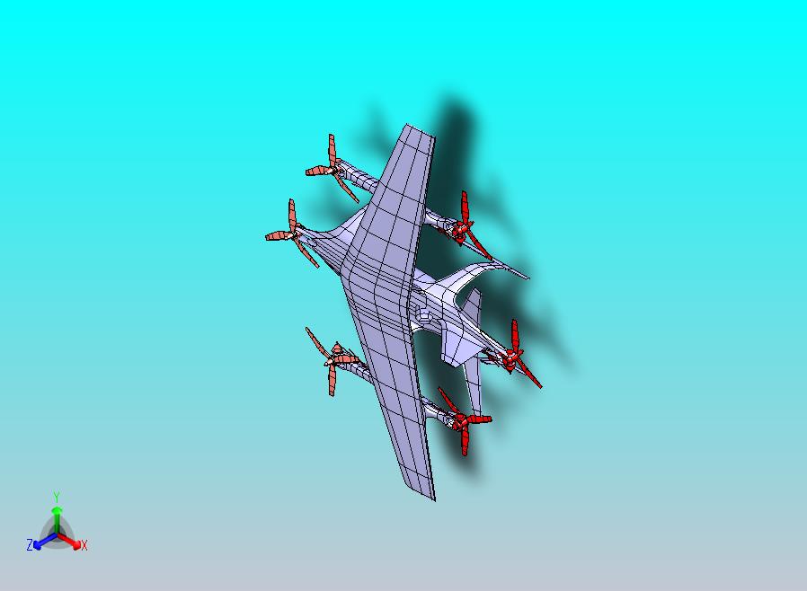 倾转旋翼无人机 CATIA格式文件