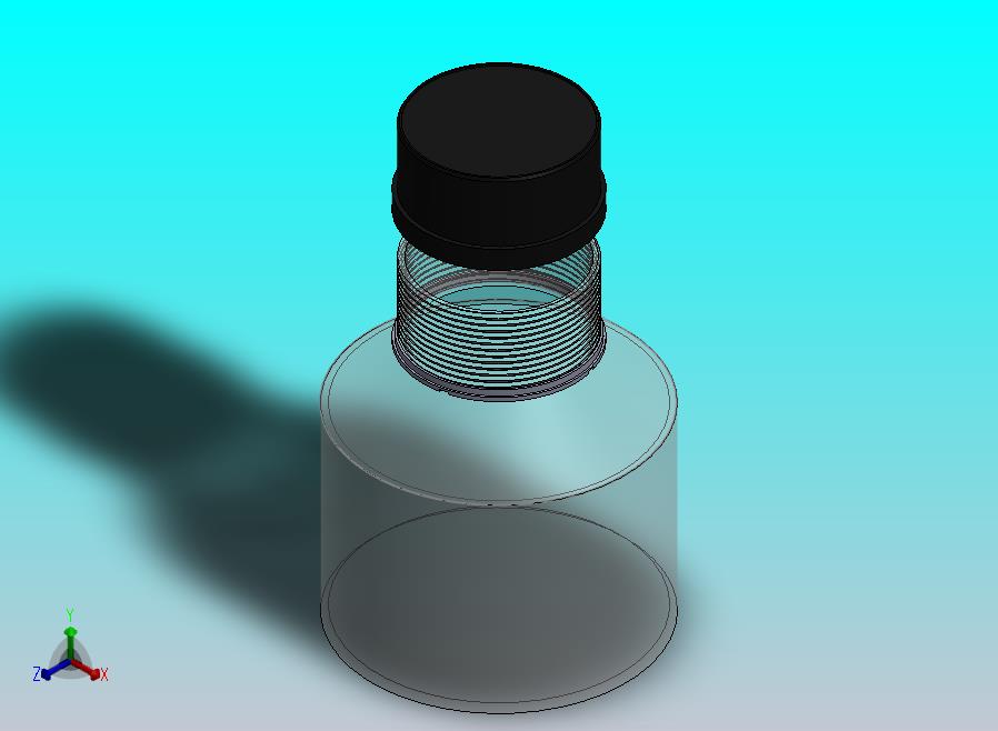 带螺丝的螺纹塑料瓶