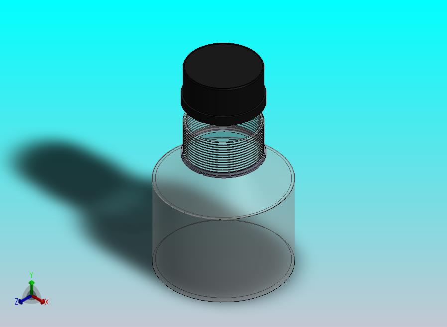 带螺丝的螺纹塑料瓶