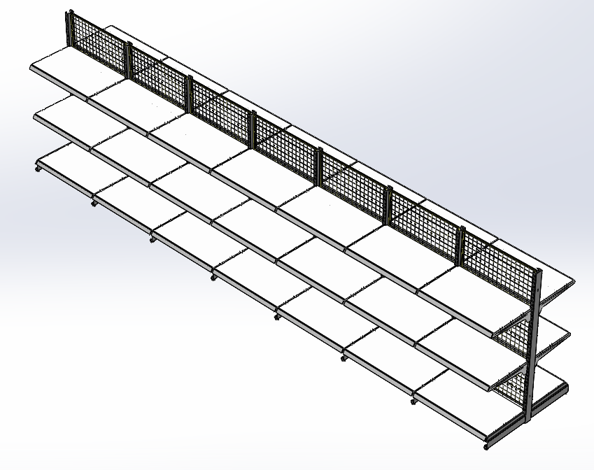 存储架-货架系统-工业货架3D模型
