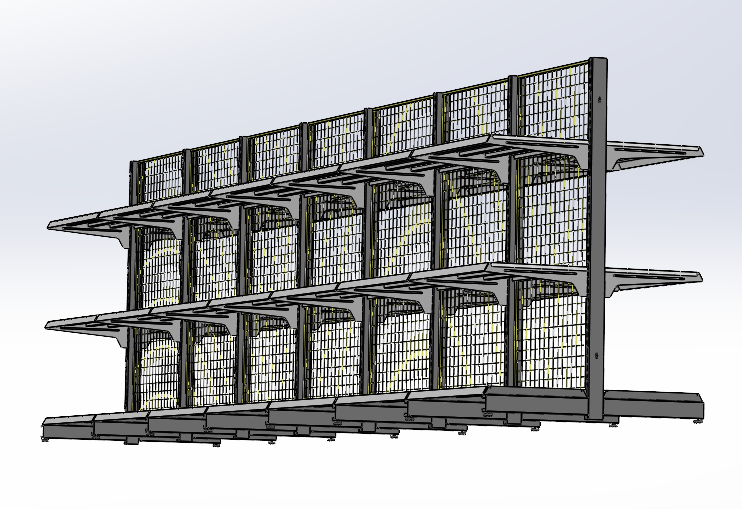 存储架-货架系统-工业货架3D模型