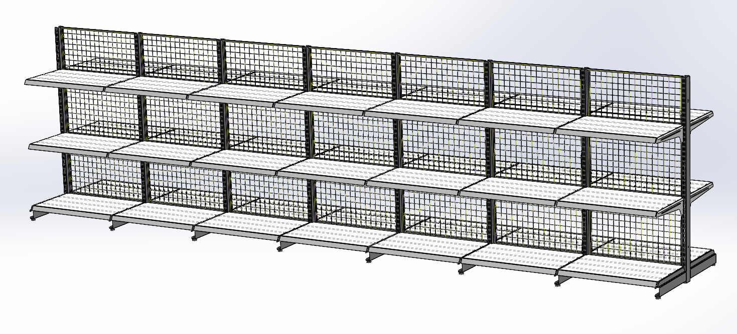 存储架-货架系统-工业货架3D模型