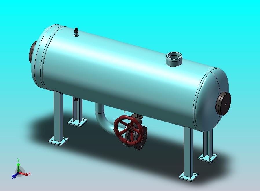 2500L储罐容器模型