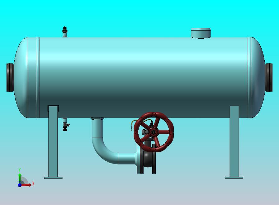 2500L储罐容器模型