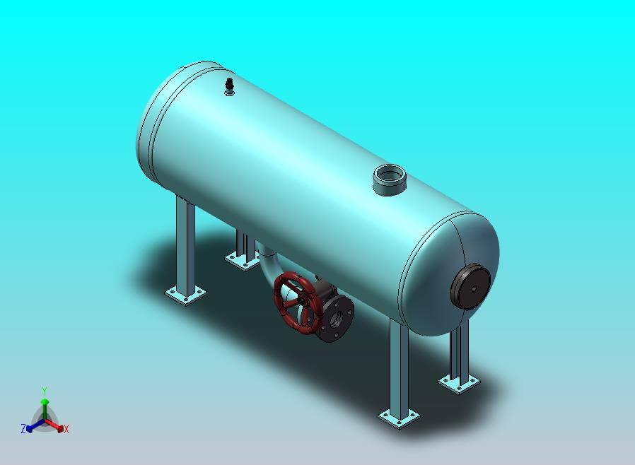 2500L储罐容器模型