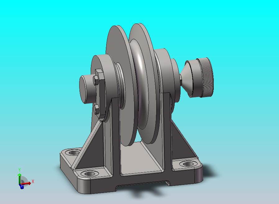 定滑轮装配带工程图