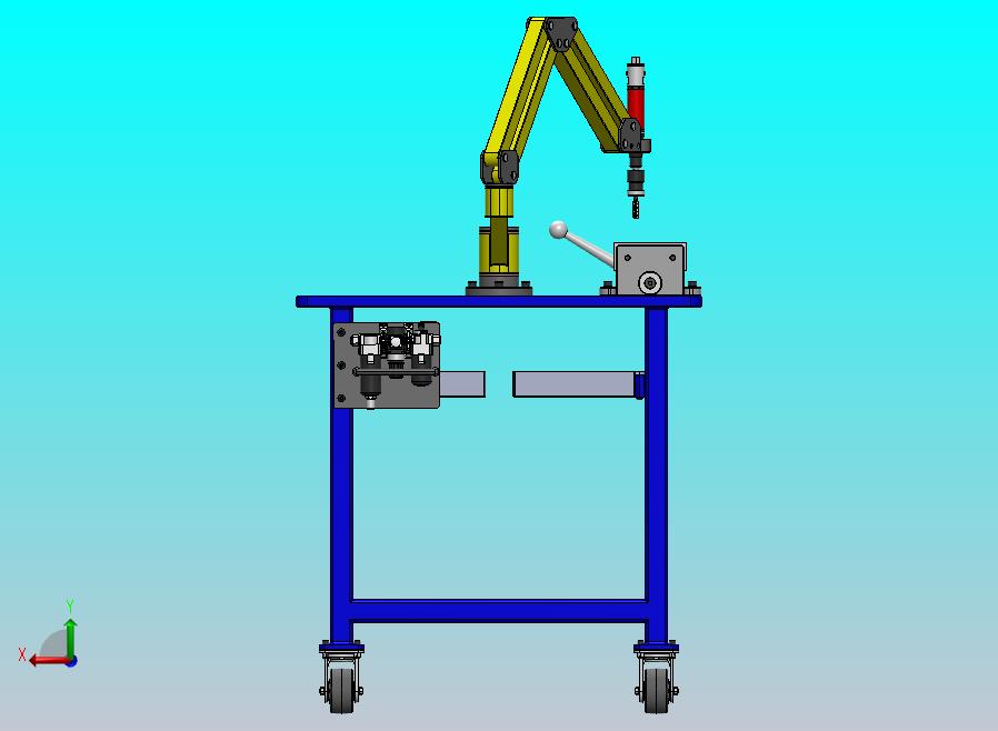 带伸缩臂的攻丝平台