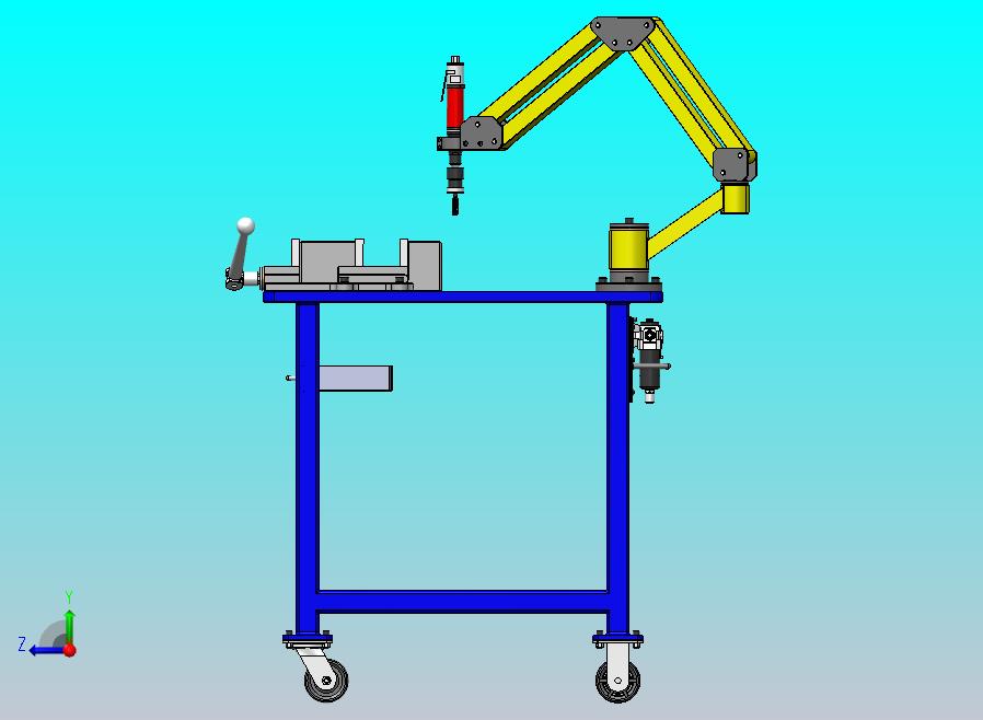 带伸缩臂的攻丝平台