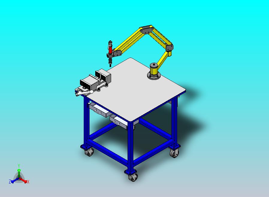 带伸缩臂的攻丝平台