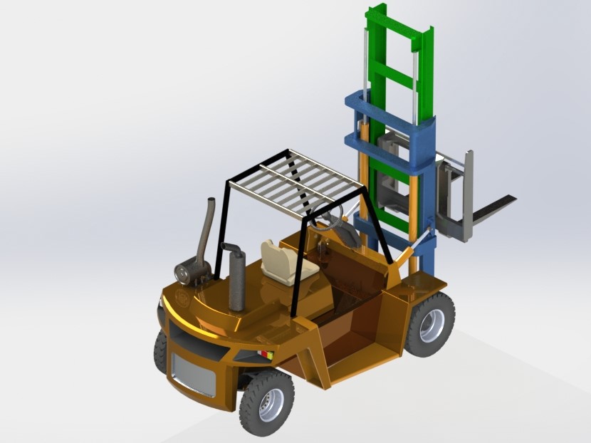 叉车三维模型装配体