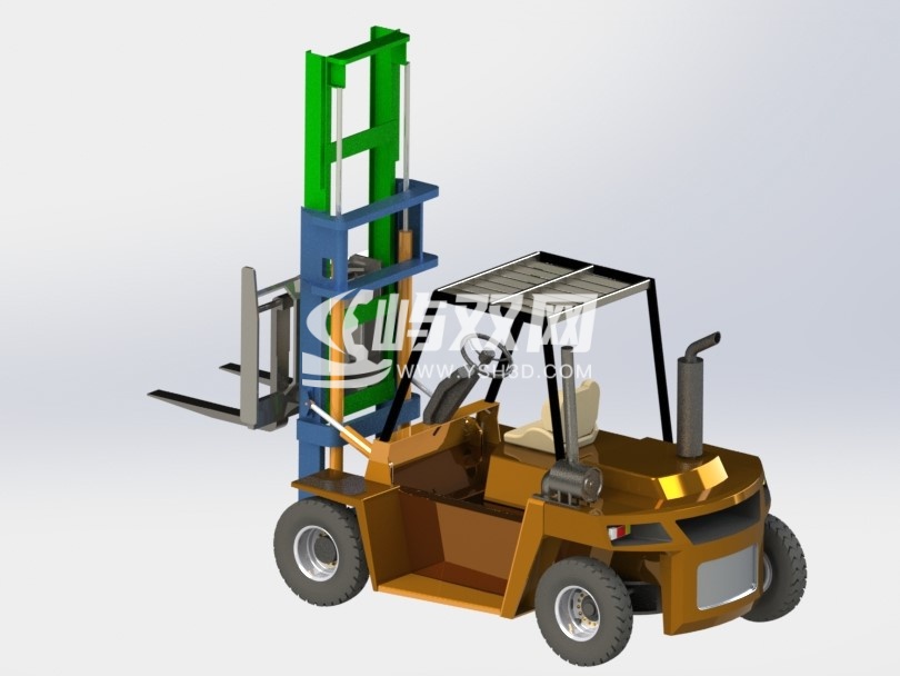 叉车三维模型装配体