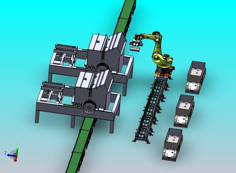锤式破碎机的自动化取料与运输机构