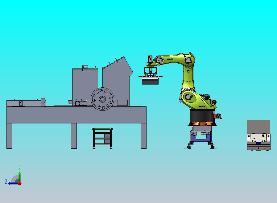 锤式破碎机的自动化取料与运输机构