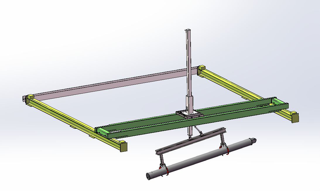 三轴龙门桁架机械手管材搬运