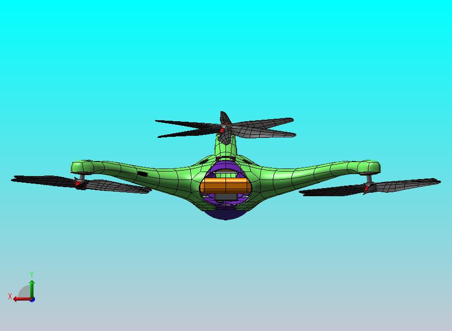 三轴无人机模型